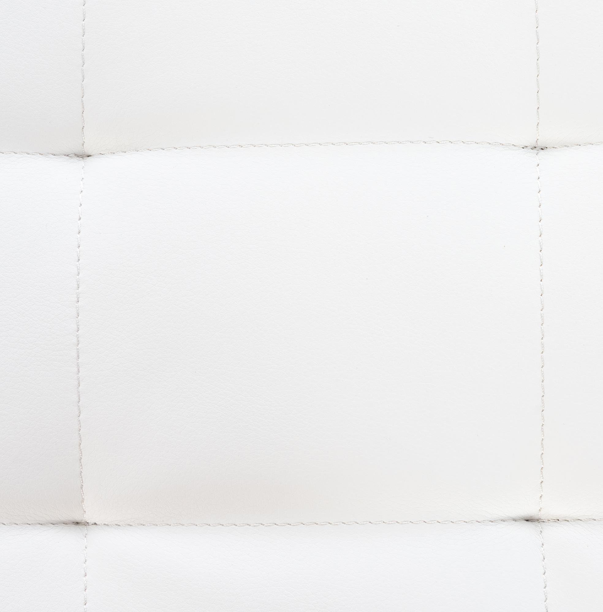 CLP Taburete Bajo Barci En Simil Cuero I Taburete De Entrada con 48cm Altura De Asiento I Taburete Cuadrado con Base De Acero INOX. I Color:, Color:Blanco