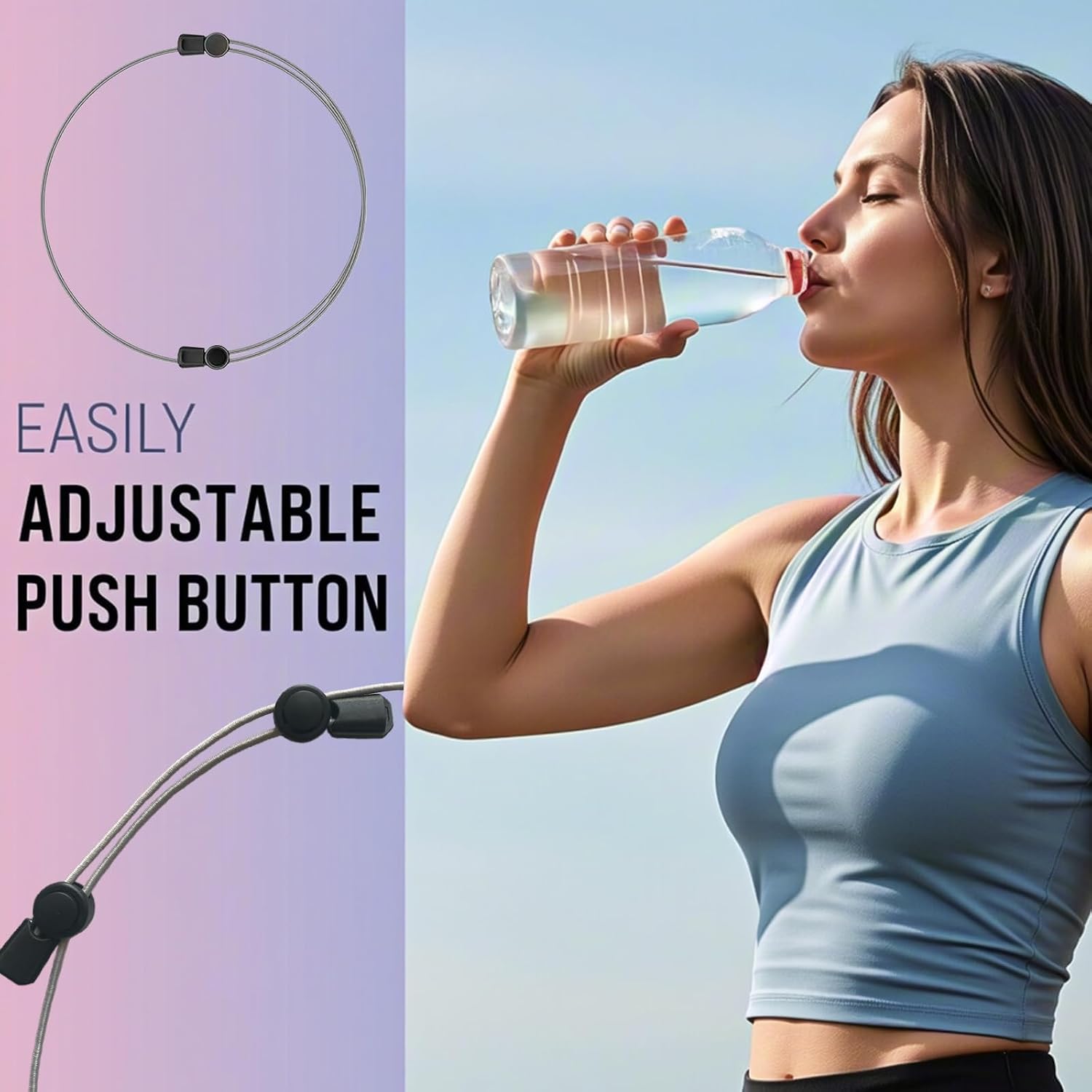Adjustable Crop Band for Tucking Shirts & Sweaters, Elastic Waist Tool for Crop Tops, Women's Fashion Accessory (Grey)