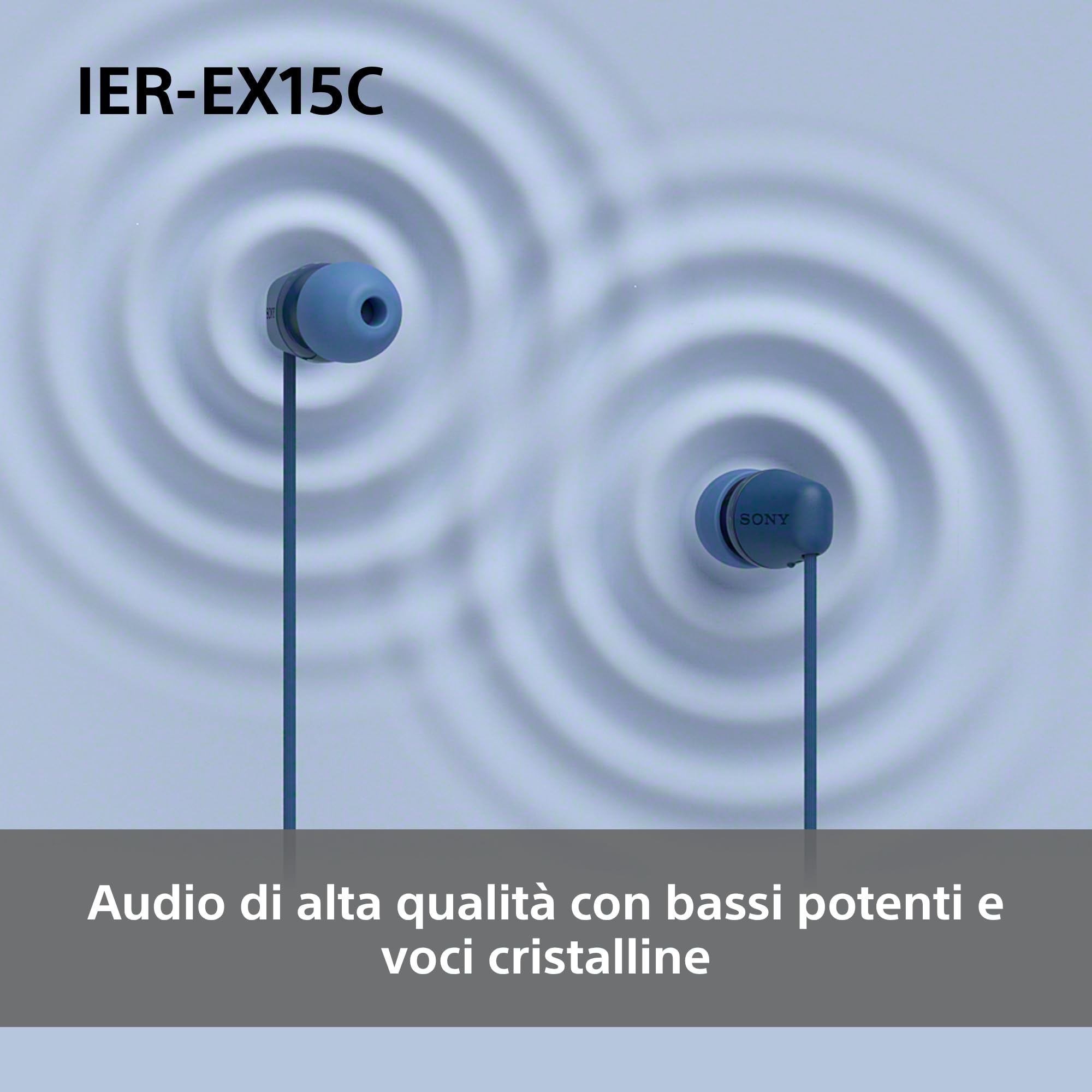 Sony IER-EX15C avec Micro – Écouteurs filaires USB-C pour Android, iPhone, Ordinateur Portable et PC – Câble Anti-enchevêtrement – Parfaits pour Les Voyages et Une Utilisation Quotidienne – Noir