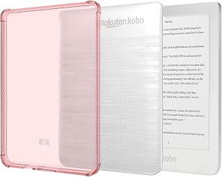TUDIA SKN kompatibel mit Tolino Shine 3 Hülle/Kobo Clara HD Hülle (2018), [Verstärkte Ecken] Stoßfestes Schlankes Klar Rückseite Leichte Griffige Seiten TPU-Stoßfänger – Rosa