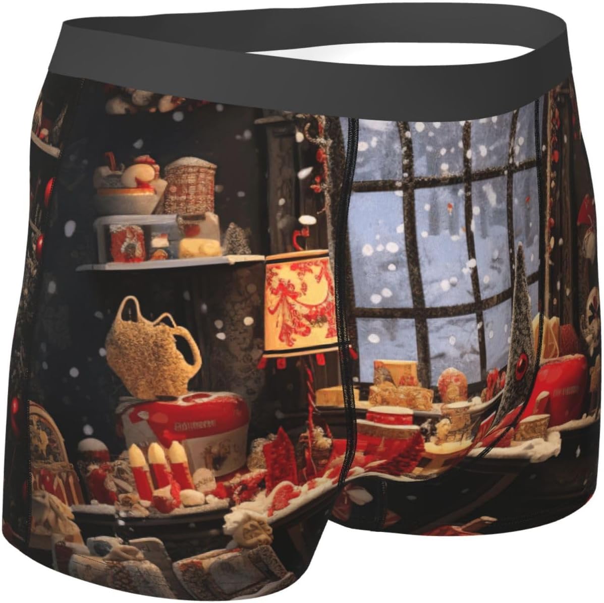 Merry Christmas Day Print Men'S Boxer Briefs Soft Breathable Polyester Fabric With Comfortable