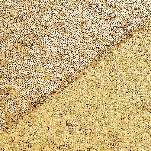Sugargirl Gold Sequin Backdrop Curtain 4 Panels 2FTx8FT Glitter Gold Background Drapes Sparkle Photography Backdrop for Party Wedding Birthday Wall Decoration by Sugargirl - Image 9
