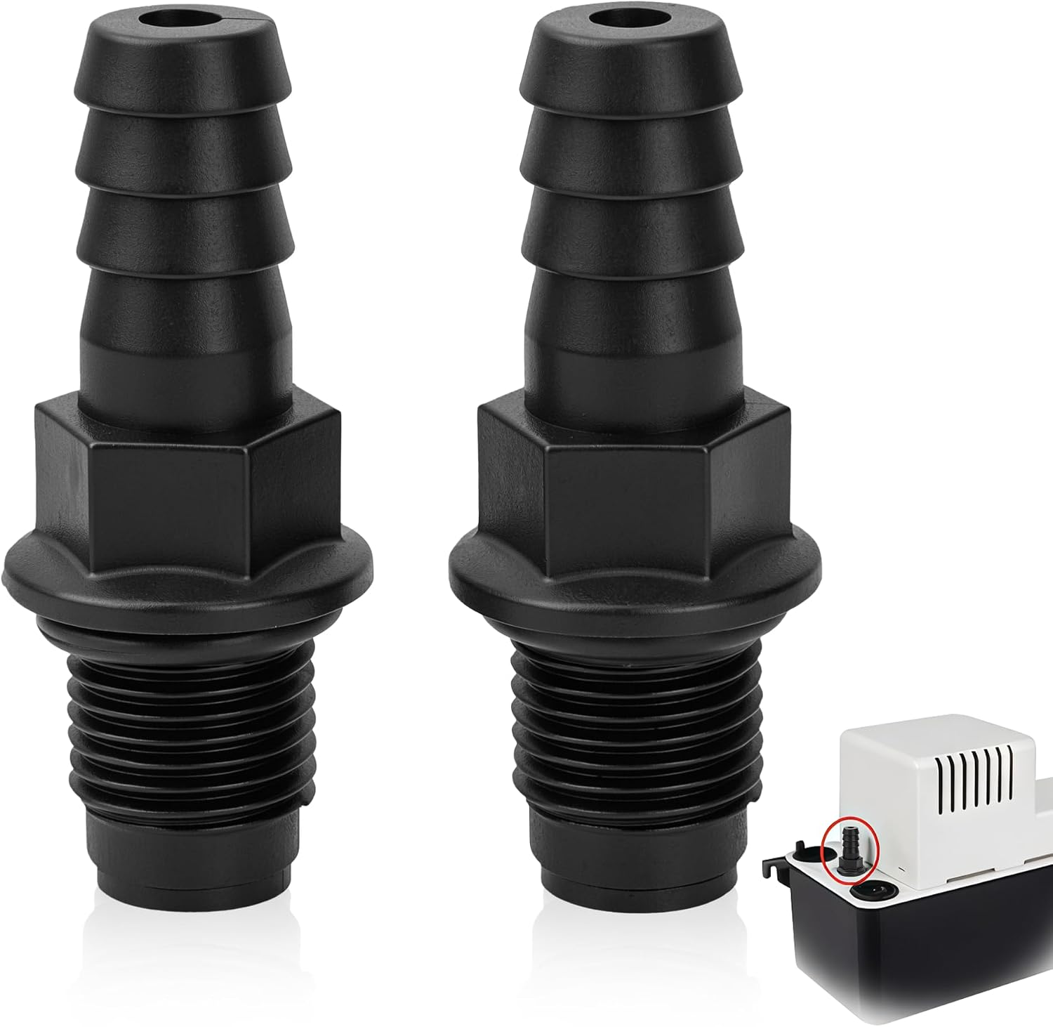 599065 Replacement Check Valve for Little Giant CV-10 2 Pack | Compatible with VCC, VCMA, VCL-14 and VCL-24 1/4-inch MNPT x 3/8-inch Barbed