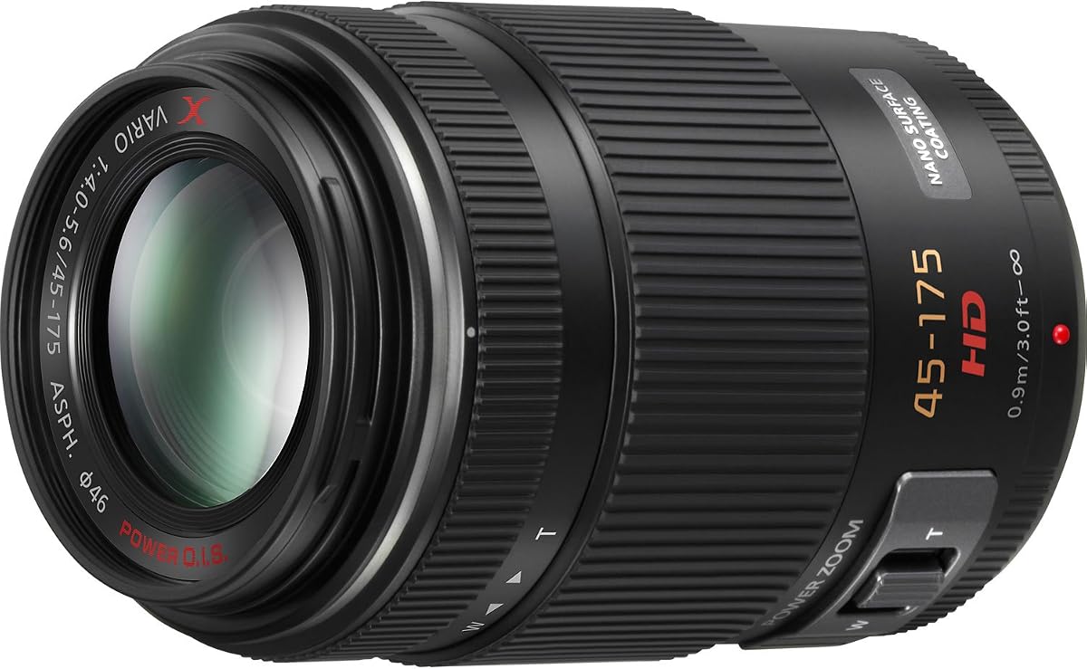 LUMIX G X Vario Power Zoom Lens, 45-175MM, F4.0-5.6 ASPH, MIRRORLESS Micro Four Thirds, Power Optical I.S, H-PS45175K (USA Black) | F4.0-5.6 ASPH, 45-175MM, H-PS45175K, MIRRORLESS Micro Four Thirds, Optical I.S