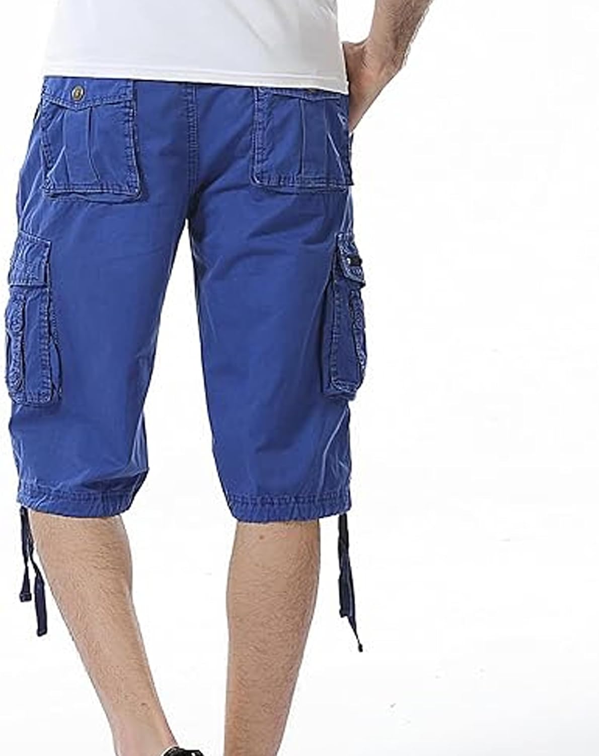 Maiyifu-GJ Men's Lightweight Multi-Pocket Cargo Shorts Cotton Casual Hiking Shorts Summer Athletic Short Pants for Men