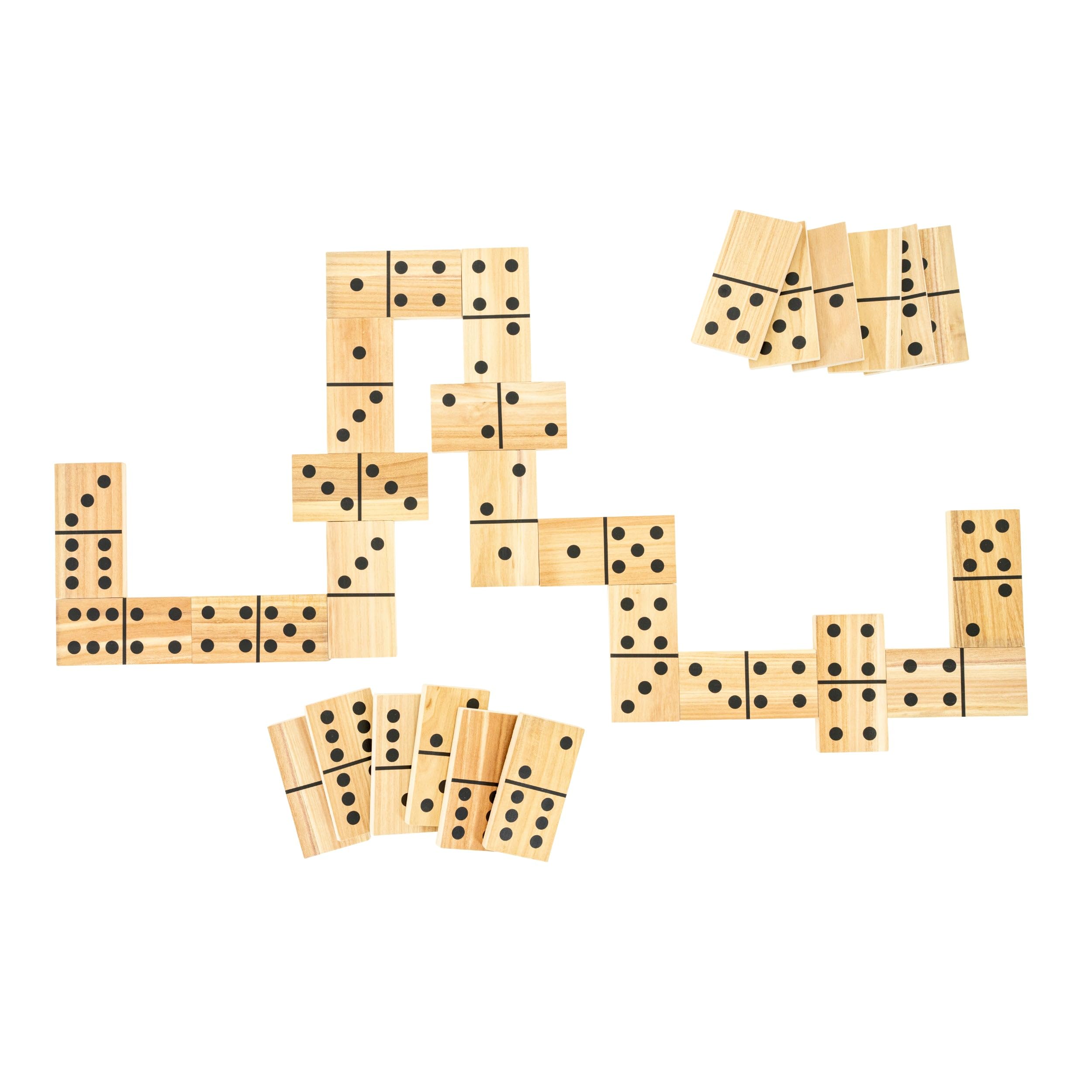 TP Toys FSC® gigantyczny drewniany zestaw domino – 28 elementów – do wewnątrz/na zewnątrz, od 3 lat, rodzinna gra planszowa, rozmiar XXL, dla dzieci i dorosłych
