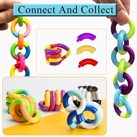 12 Pcs Fidget Toys Adults Tangle Fidget Toy Stress Relief Toys Kids For Home Office Sensory Play Fine Motor Skills Development Calming Tool Focus Concentration