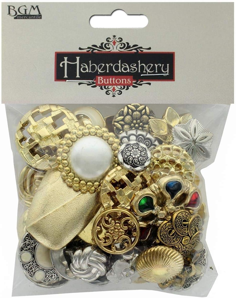Buttons Galore and More Haberdashery Collection – Extensive Selection of Novelty Buttons and Embellishments for DIY Crafts, Scrapbooking, Sewing, Cardmaking, and other Art & Creative Projects