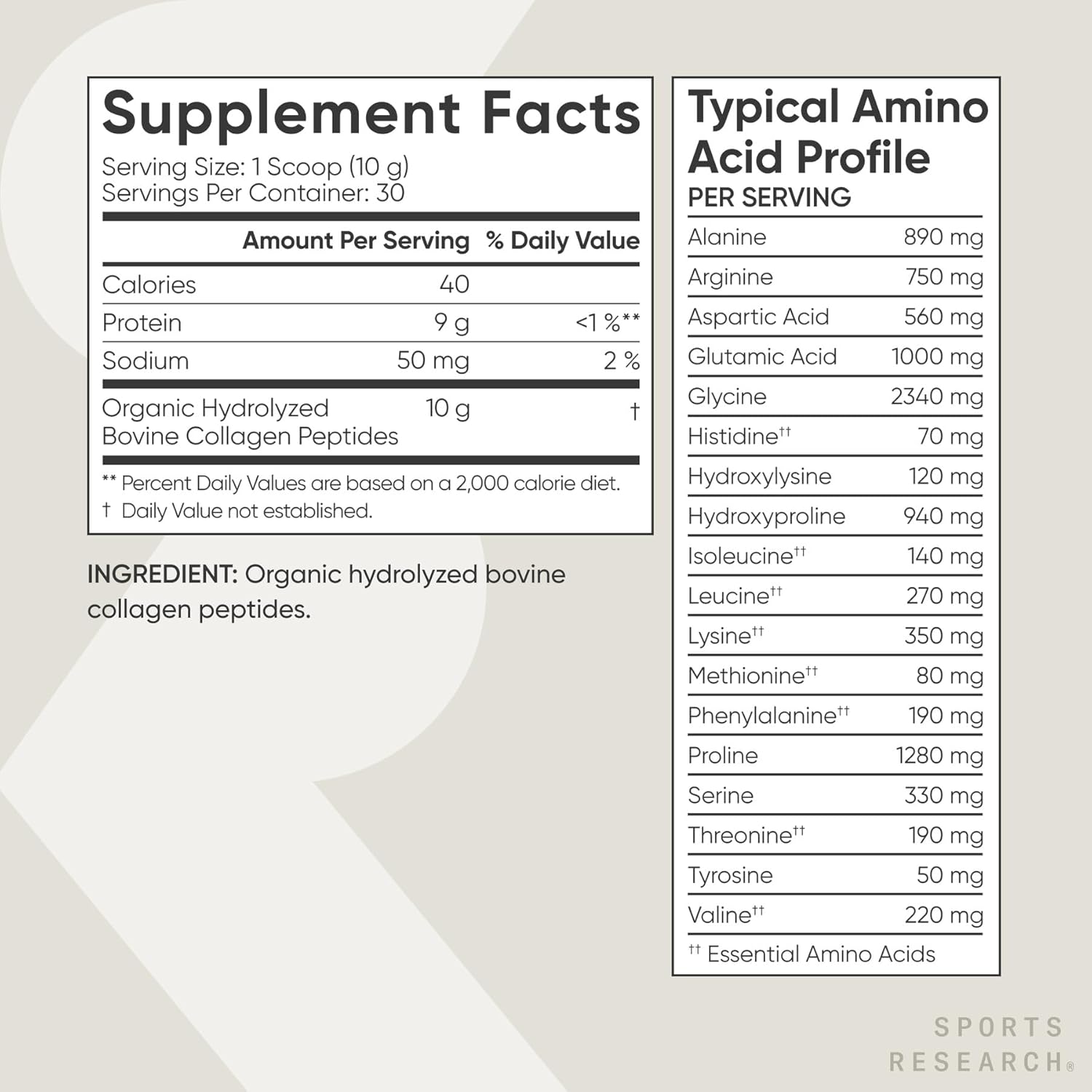 Sports Research® Organic Collagen Peptides - Hydrolyzed Type I & III Collagen Protein Powder Made Sustainably from Grass-Fed Cows - USDA Organic· Non-GMO · Gluten Free - Unflavored, 30 Servings - Image 5