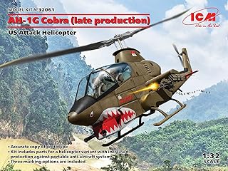 ICM 32061 - 1/32 AH-1G Cobra (Late Production) US Attack Helicopter Scale Model