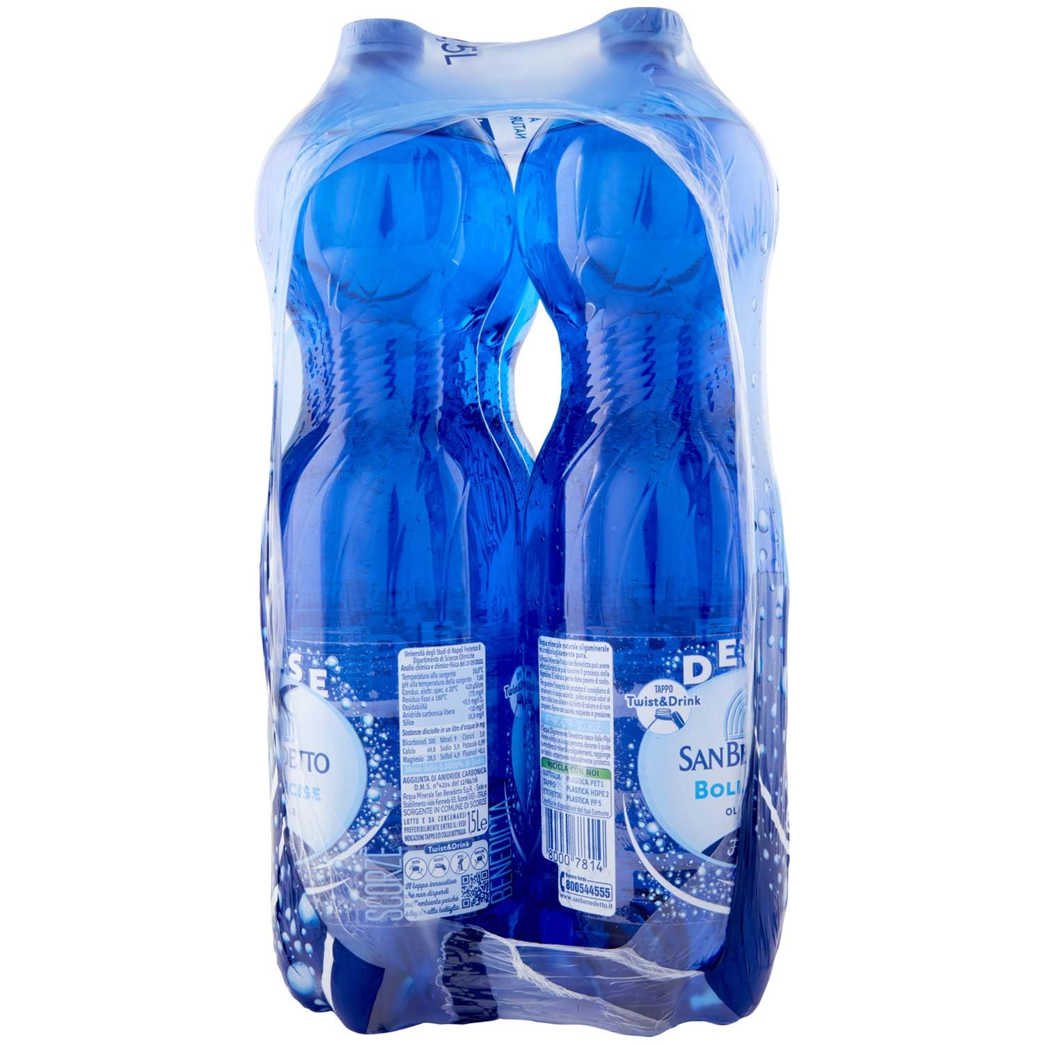 San Benedetto Frizzante 1,5l c6 woda gazowana mineralna numer 1 we Włoszech