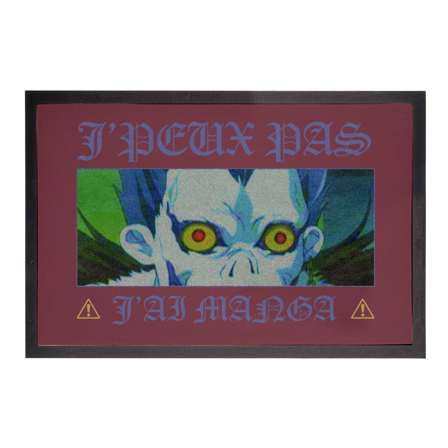 Paillasson Ryuk anime rouge 75x50cm tapis d'entrée décoratif otaku pop culture
