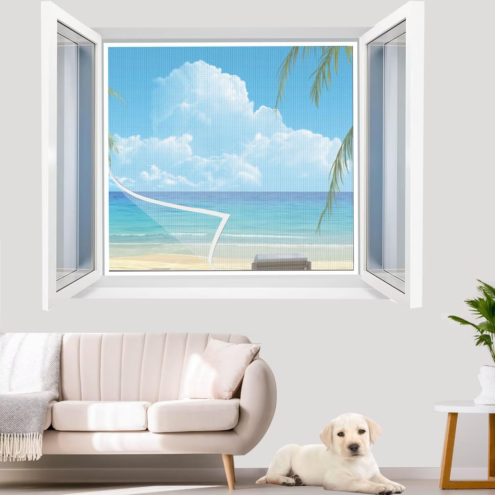 Fly Screen for Windows 120x130cm, Air Can Flow Freely, Mosquito Screen Window, Insect Protection - Image 2