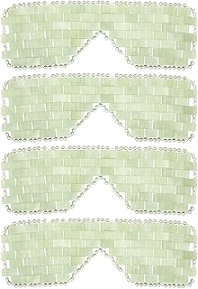 Hercicy 4 máscaras de ojos de jade verde con ...