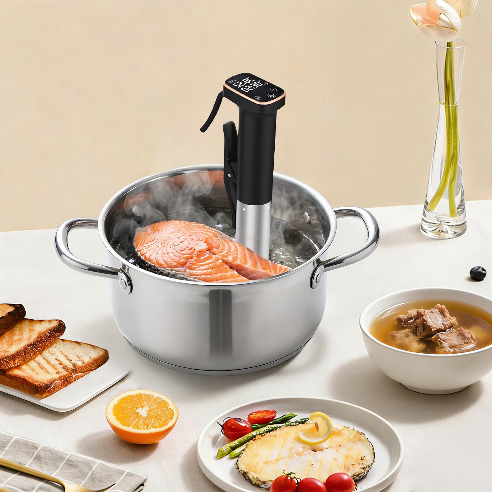 Sous Vide Stick, Faitout de précision 1400 W, étanche IPX7