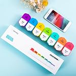 Daviky Organisateur Extra Large Pill 7 Jour, XL Boîte à pilules hebdomadaire 2 Temps par jour, AM PM Organisateur de pilules médicales pour supplément, grand cas quotidien de pilule avec grand contenant pour tenir les vitamines et les médicaments