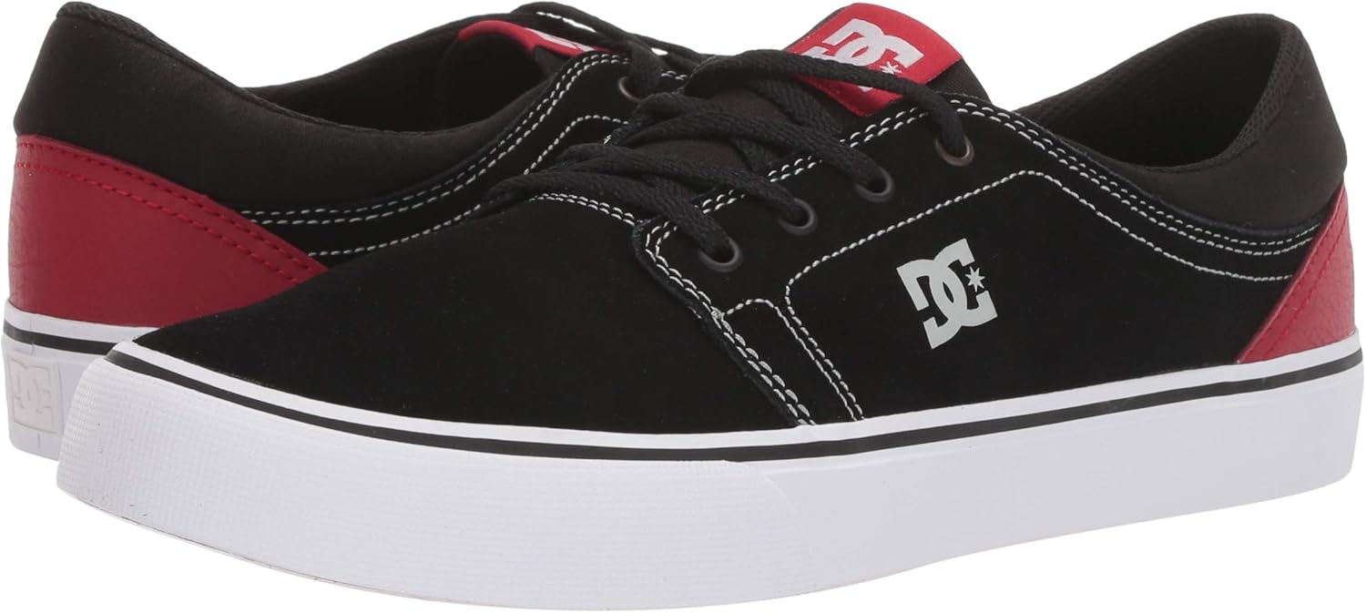 DC Men's Trase Sd Skate Shoe 10 Black/Red/Grey