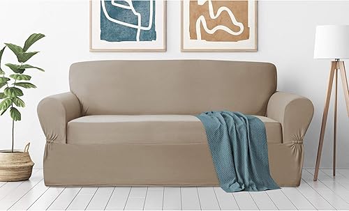 Zenna Home, Funda para muebles bronceados funda elástica para sofá de 1 pieza (EFCSSTTN)