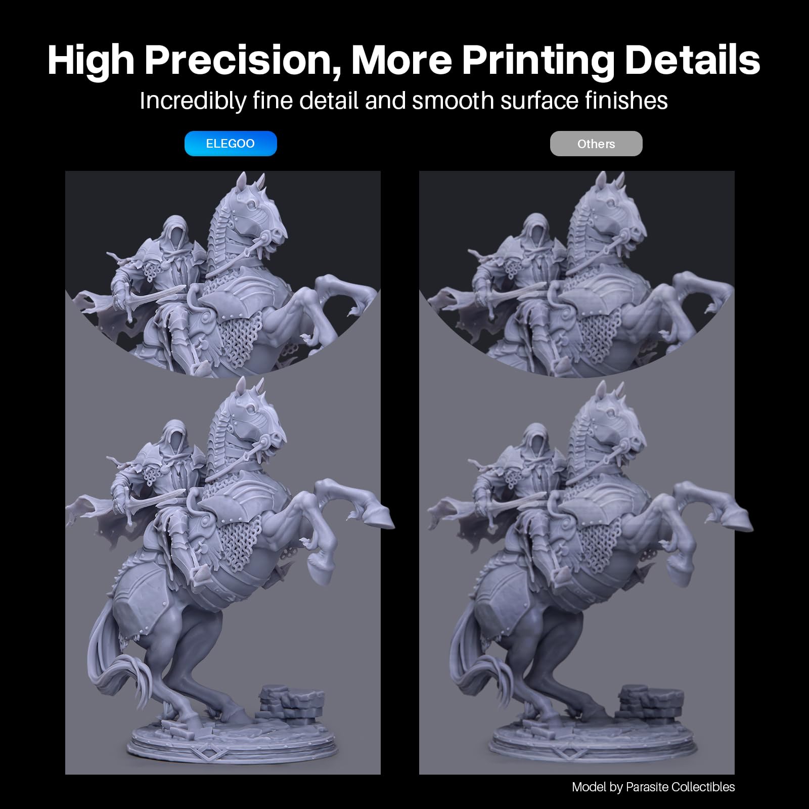 ELEGOO Water Washable 3D Printer Resin 2.0, Szybko Utwardzalna Żywica Fotopolimerowa do Drukarek LCD DLP SLA Resin, Płyn do Utwardzania UV 395-405 nm, Niski Skurcz, Wysoka Trwałość, 1000g Szary