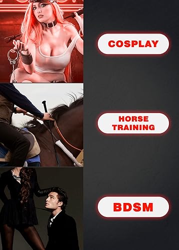 Miniatura 5 de Sex Whip for Spanking BDSM Flogger 20" Red, Sexy Riding Crop for Adults Bedroom - Sex Toys for Men, Women, Couples