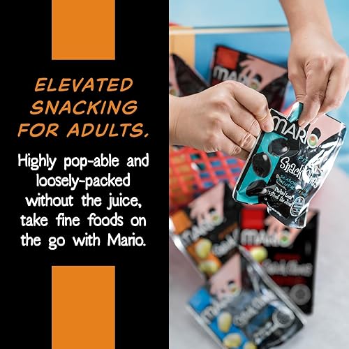 Miniatura 34 de Mario Camacho Alimentos Aceitunas sin hueso, aceituna Kalamata con un toque de tomillo, 1,05 oz (paquete de 12 unidades)