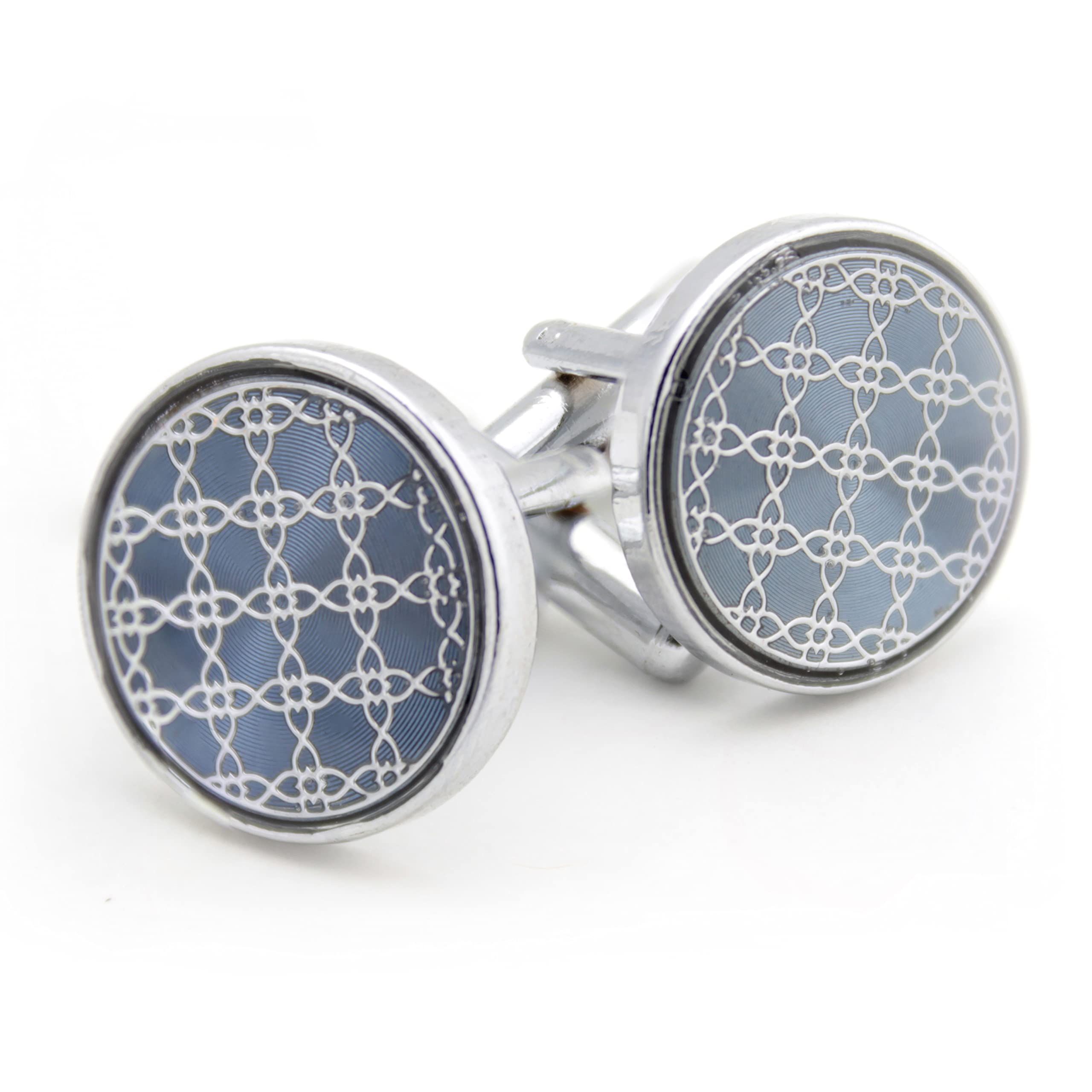 Kavove The Chain Quest Blue & Silver Cufflink For Men (B0B9HXN1NC) Amazon Price History, Amazon Price Tracker