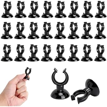 Pack of 25 Aquarium Heater Suction Cups Suction Cups for Aquarium Black Inner Diameter 17 mm Aquarium Suction Cup for Replacement Suction Cups Hose Holder Pipe Holder