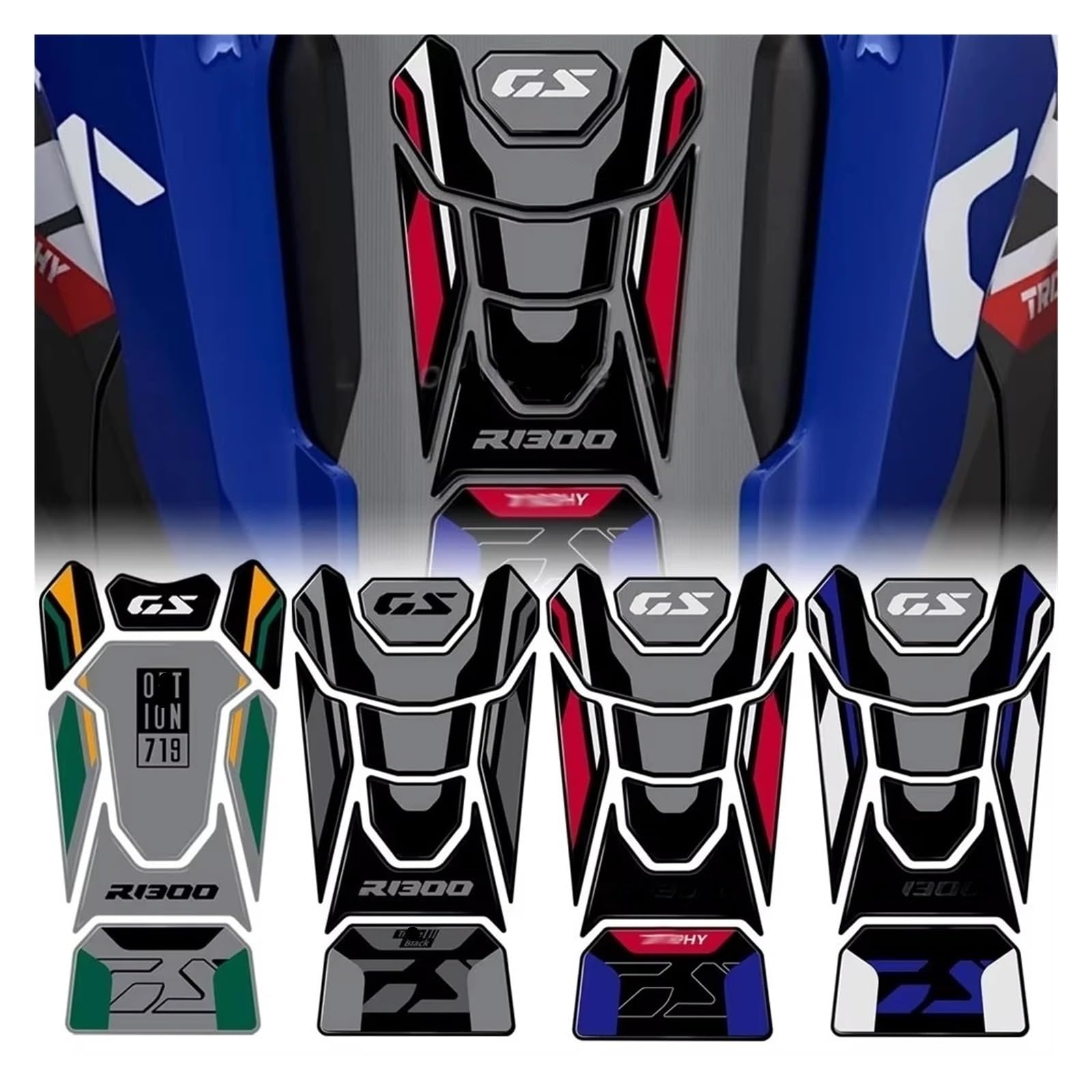 Motorcycle Gas Tank pad Accessories Tank Mat 3D Epoxy Resin Protection Sticker Kit for R 1300 GS 1300GS 2023 2024 R1300GS