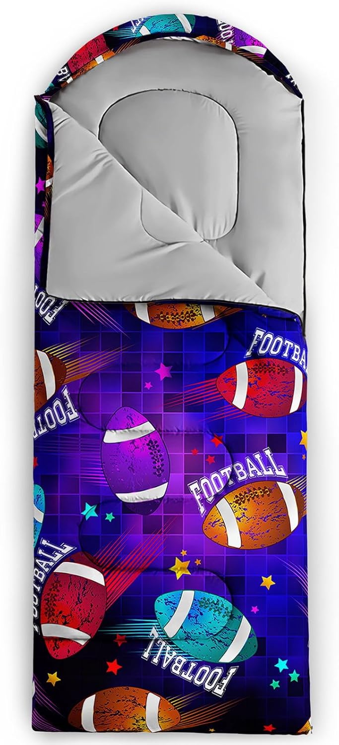 Kids Sleeping Bag for Boys Girls,Western Cowboy Print-Lightweight Warm Portable Outdoor Indoor-Waterproof Cold Weather Resistant Sleeping Bag for Camping Hiking