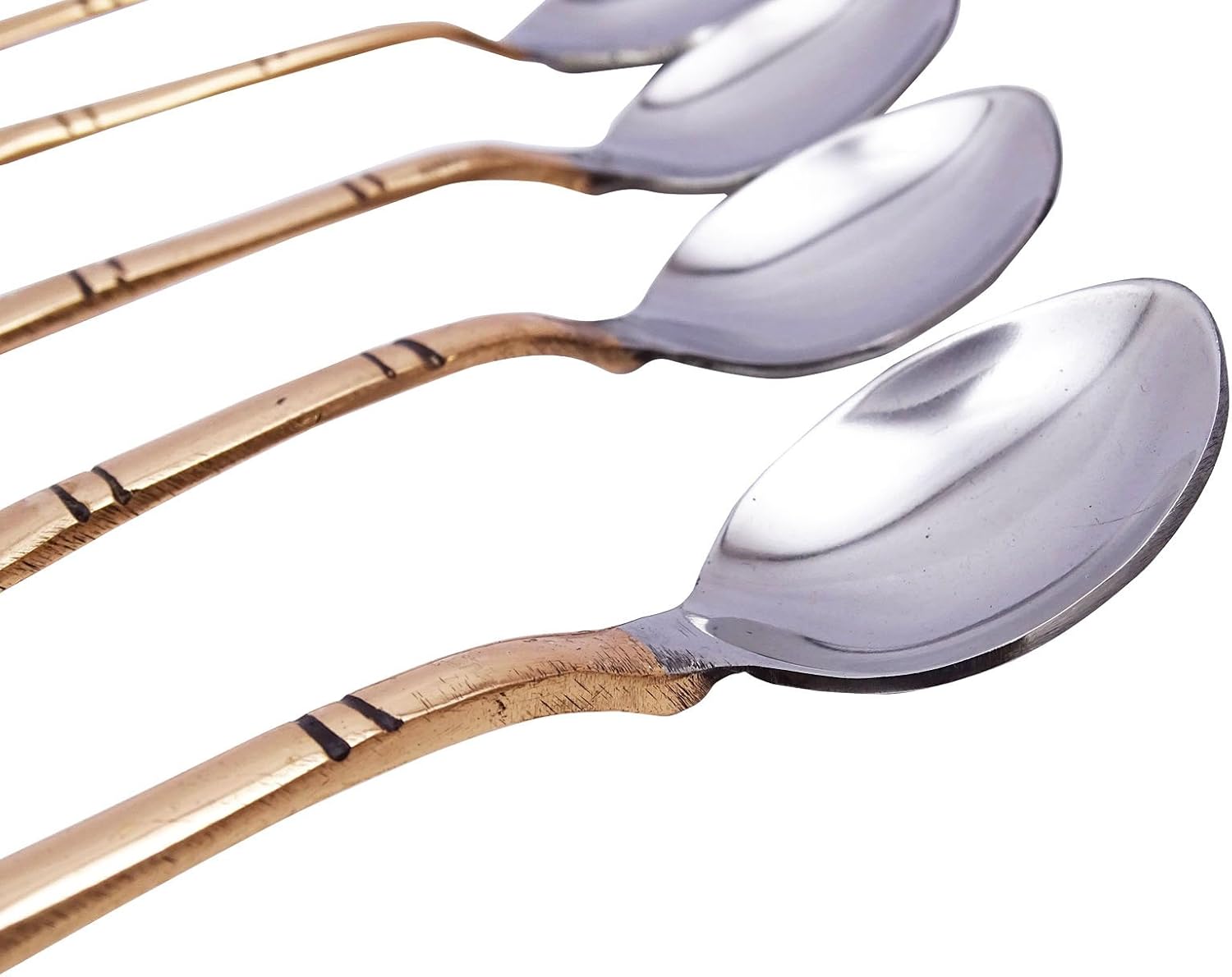 Traditional Indian Copper Steel 10 Pcs Tea Spoon Cutlery Kitchen Accessories