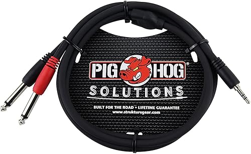 Miniatura 3 de Pig Hog PX-35T4M 0.138 in TRS a 14" Mono Instrumento Cable de 10 pies