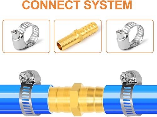 Miniatura 74 de GASHER 2 piezas de latón manguera de púas de manguera, accesorio de manguera de 3 vías (3/4 pulgadas x 3/4 pulgadas x 3/4 pulgadas x 3/4 pulgadas)