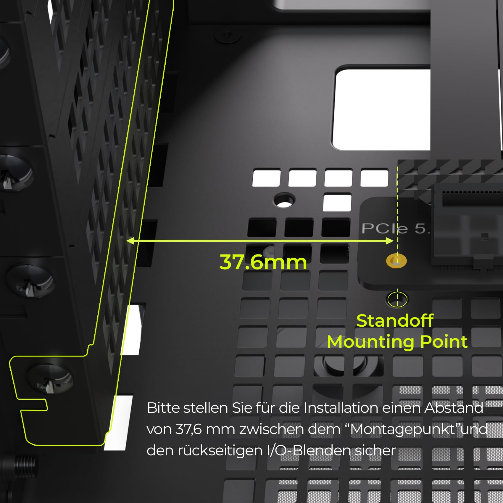 TRYX STRING PCIe 5.0 x16 Riser-Kabel 200 mm – Schwarz | 128 GB/s Bandbreite, vergoldete Kontakte, flexible Sleeve-Ummantelung, stabile Leistung für moderne GPUs