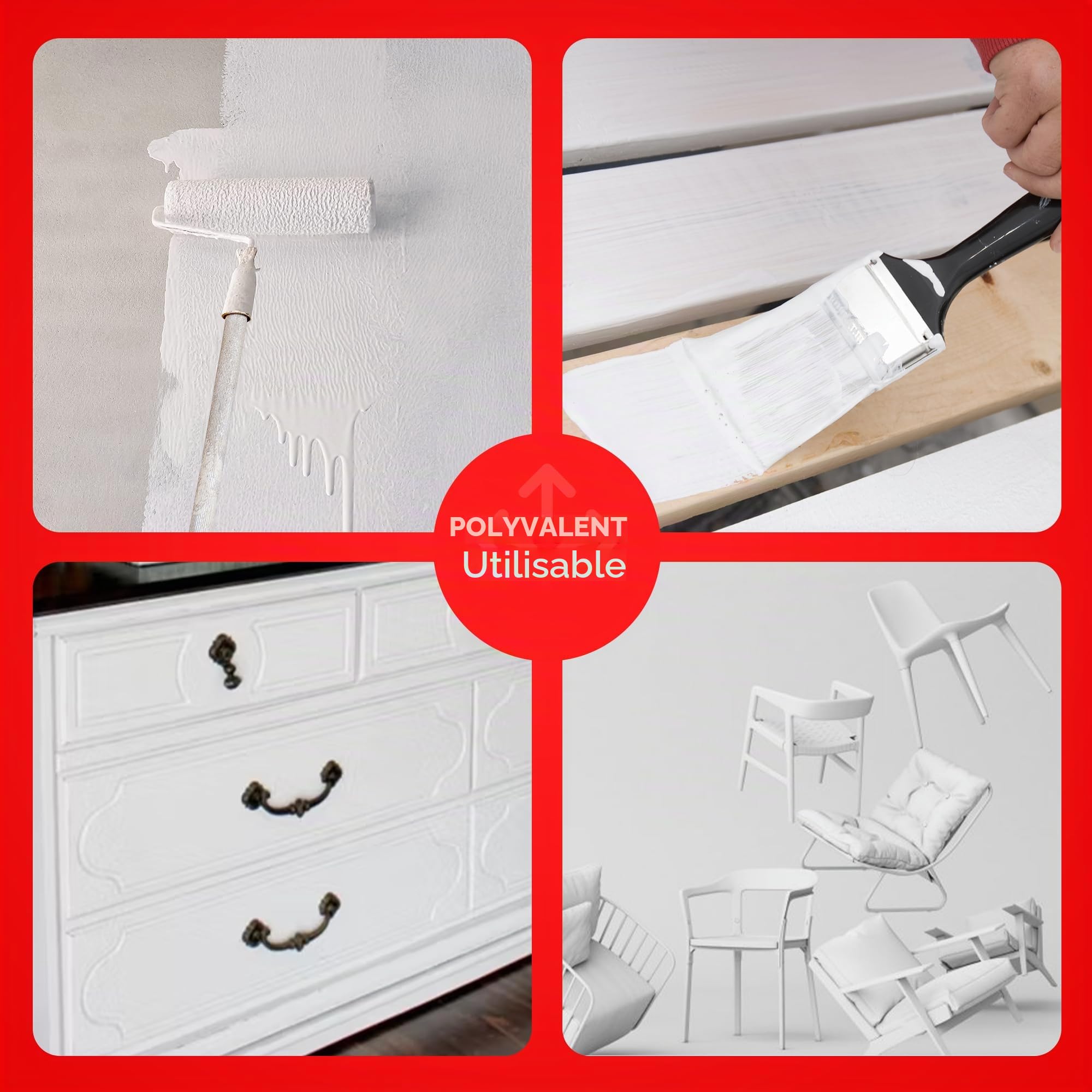 Rich Gesso Apprêt 1000 g - À base d'eau - Hautement pigmentée - Pour peintures à l'huile et acryliques - Utilisation polyvalente sur bois, tissu et papier