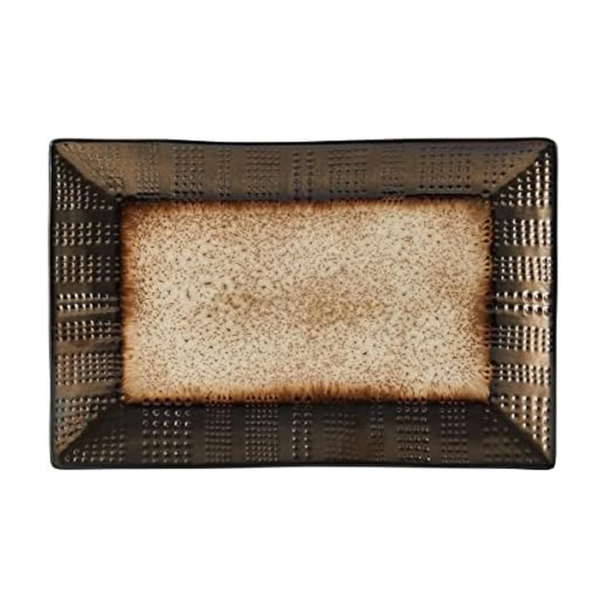 Gourmet Basics by Mikasa Verona Cream Rectangular Platter, 13.75 Inch