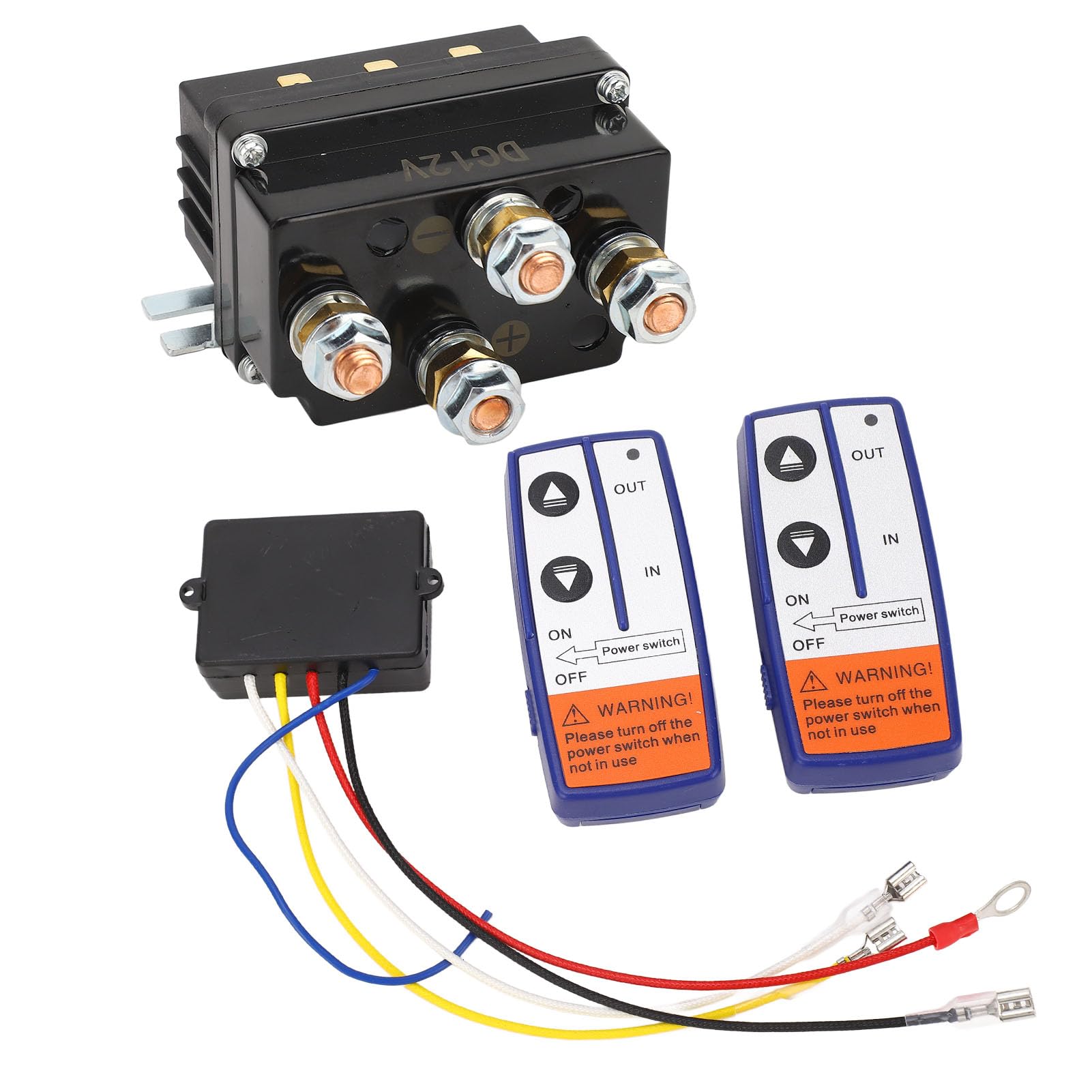 Rengue 500A 12V Wciągarka Przekaźnik Elektromagnetyczny Stycznik Przełącznik Heavy Duty Wodoodporny z Bezprzewodowym Zestawem Zdalnego Sterowania do ATV UTV Ciężarówka SUV Wciągarka
