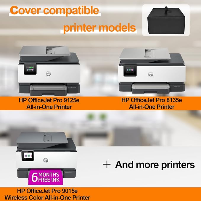 Funda para impresora HP OfficeJet Pro 9125e/8135e miniatura 4