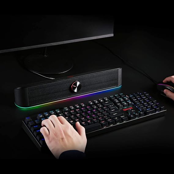 Redragon Oyun ses barı GS560 Adiemus, RGB, kompakt boyut, mükemmel ses, RED-GS560, siyah