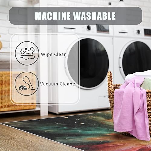 Miniatura 6 de Alfombras coloridas para entrada de 2 x 3 pulgadas, diseño de arte abstracto de fuegos artificiales, tapete para puerta de interior, tapete colorido