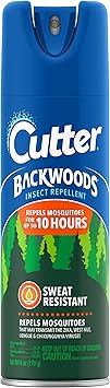 Cutter Backwoods Insect Repellent, Mosquito Repellent, 25% DEET, Sweat Resistent, 6 Ounce Aerosol Spray