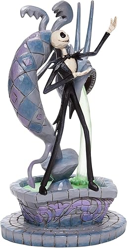 Miniatura 4 de Enesco Jim Shore Disney Traditions The Nightmare Before Christmas Jack Skellington on Fountain Figurine, 9.5 pulgadas, multicolor
