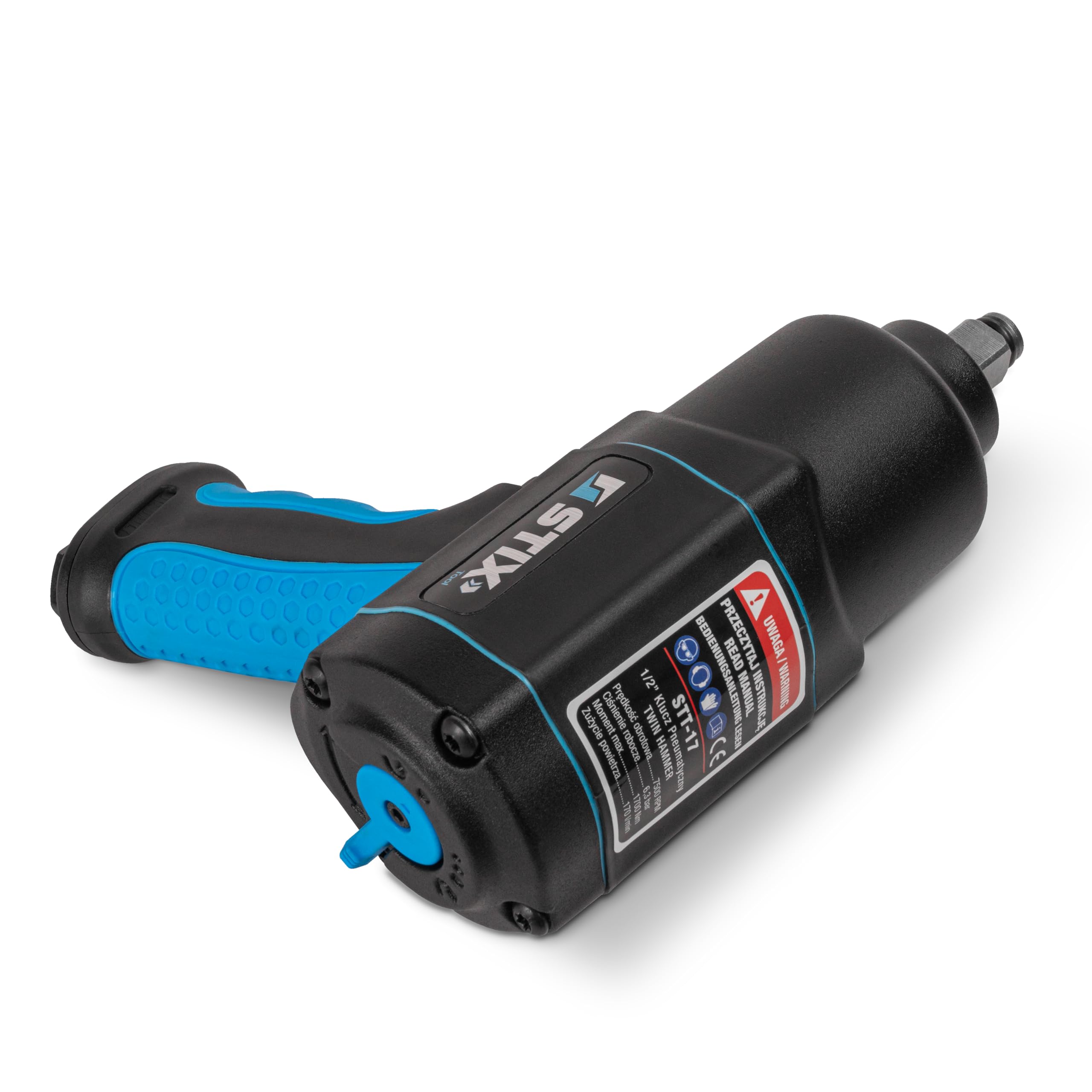 Stix Automotive Equipment Avvitatore ad impulsi pneumatico 1/2" - coppia 1700Nm - connessione all'aria 1/4" - Chiave ad impulsi - chiave pneumatico - Chiave a percussione