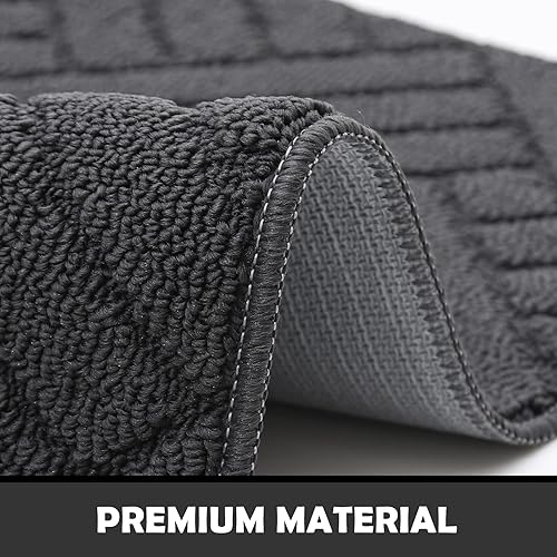 Miniatura 7 de Alfombra para puerta interior, felpudo para entrada, respaldo de goma antideslizante, resistente y absorbente, lavable en lavadora, 36 x 59