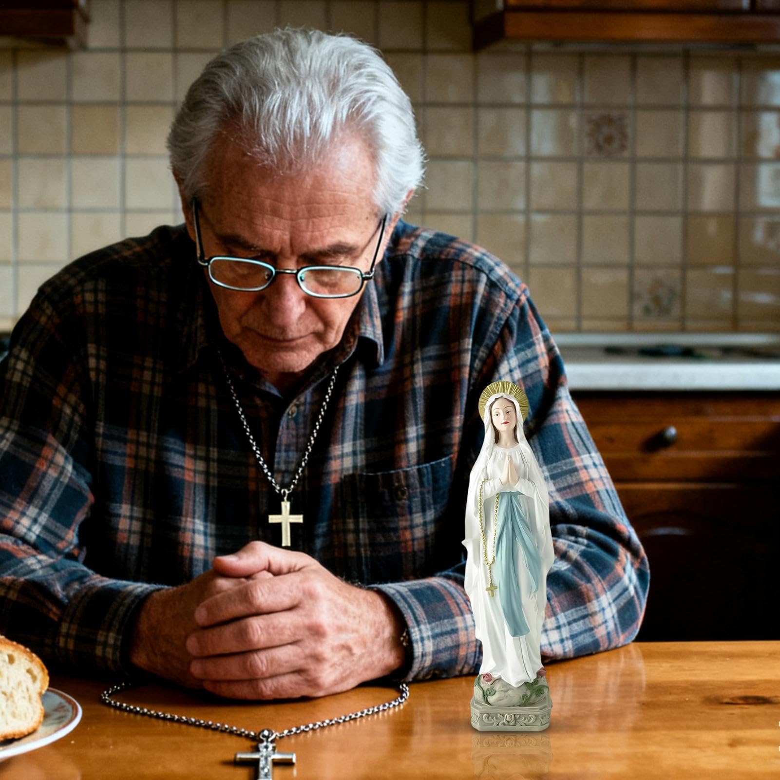 Katolicka statua Maryi, dekoracja figury religijne, katolickie figurki Maryi, na biurko, do domu, na wesele, do kościoła, na wystawę, imprezę szkolną, do salonu, sypialni, na biurko, książkę