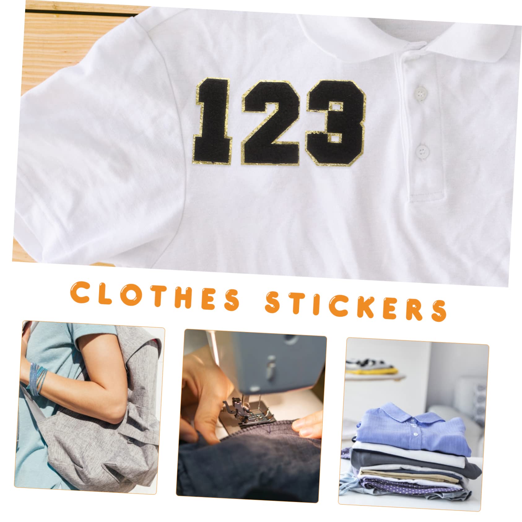 TEHAUX 60pezzi Patches Decorativi Ricamati Per Abbigliamento Toppe Numeriche Applique Per Jeans Borse e Accessori Per Fai Da Te e Decorazioni Moda