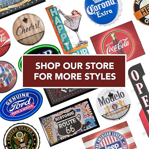 Miniatura 6 de American Art Decor AAD Off The Wall - Rótulos LED para marquesina Antigüedades,Barbería,Alta vida,Espacio de oficina,Rojo,