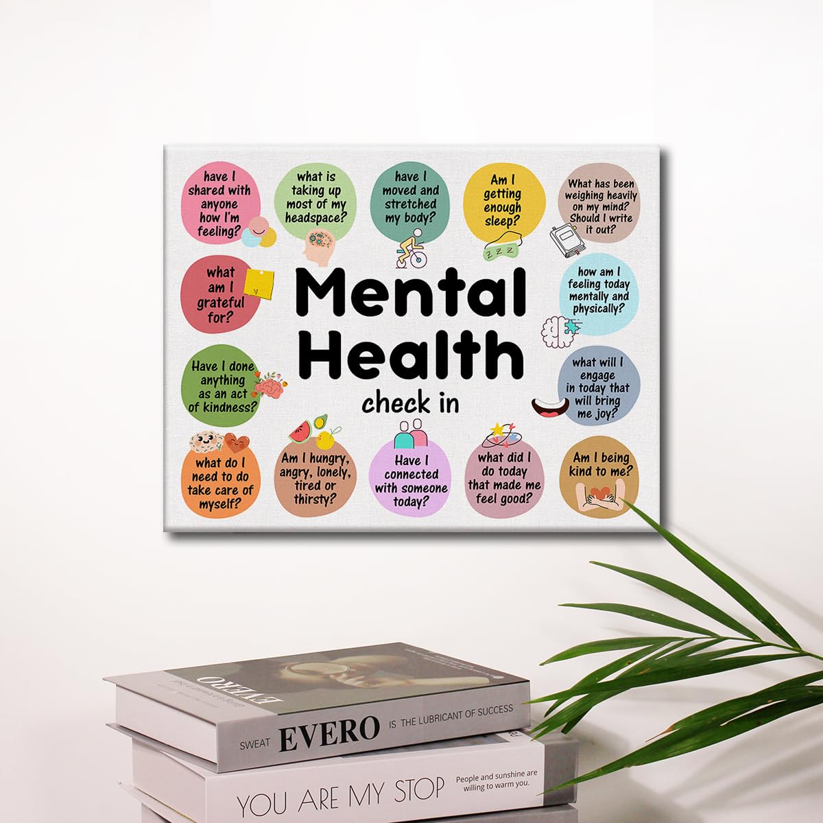 Mental Health Posters Anxiety Therapy Motivational Poster Psychologist Counselor Inspirational Positive Quotes Wall Art Print For Classroom Kids School Nursery Office Wall Decor Set Of 6 8x10 In