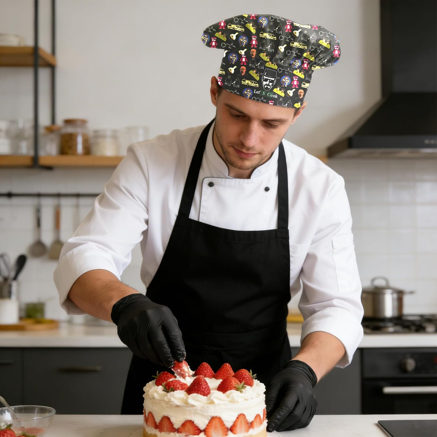 WZMPA Walter White Baking Chef Hat Holly & Walter Fans Gift Let's Cook Kitchen Cooking Cap Walter White Merch