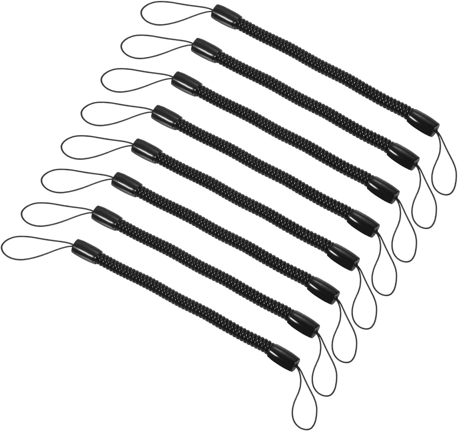 XBAILAZ Retractable Spring Coil Strap, Plastic Spiral Stretchy Key Holder Stylus Lanyard Cord