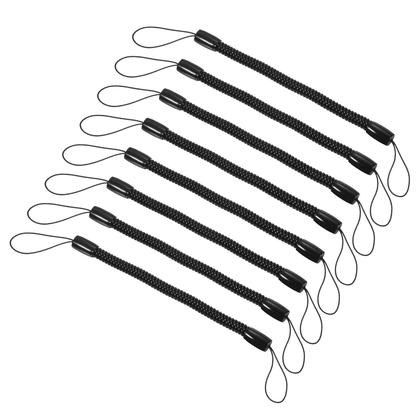 XBAILAZ Retractable Spring Coil Strap, Plastic Spiral Stretchy Key Holder Stylus Lanyard Cord